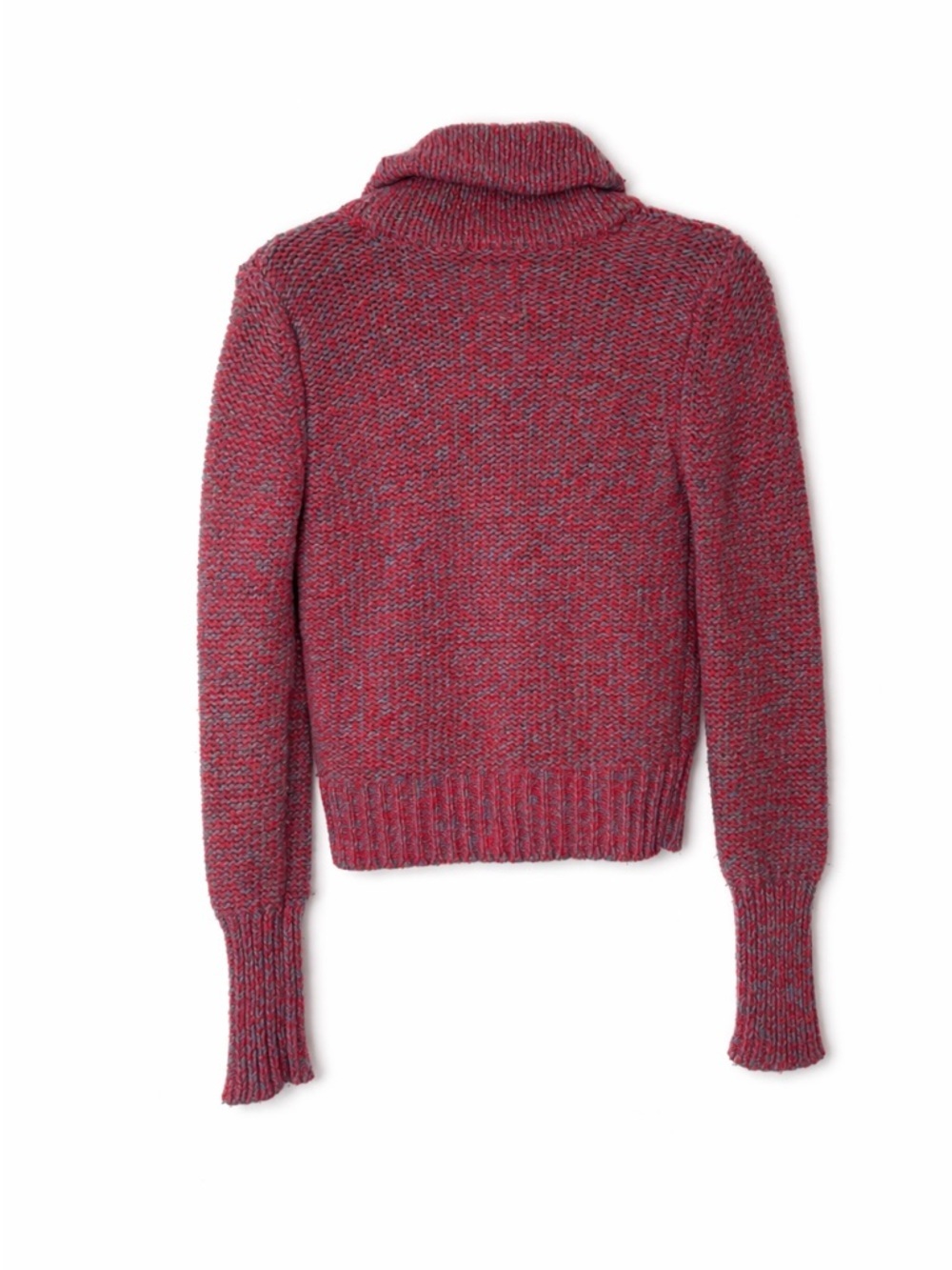 American Eagle Shawl Collar Button-Front Sweater Cardigan - Red Heather - Picture 2 of 2
